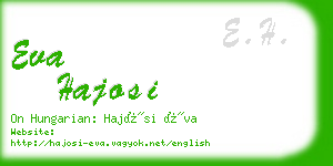 eva hajosi business card